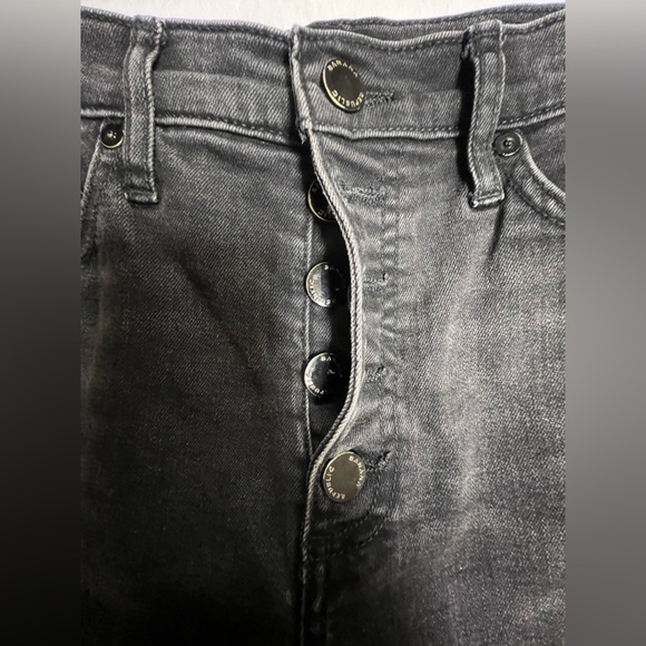 BANANA REPUBLIC PREMIUM DENIM BLACK WASHED JEANS. HIGH RISE SKINNY SIZE 27 (10) - Picture 5 of 11
